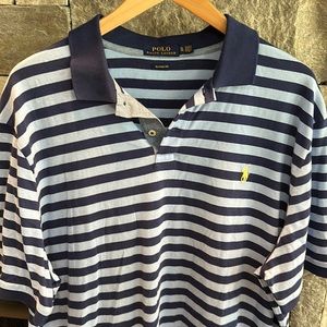 EUC Polo Ralph Lauren XL Polo Shirt Blue Stripe